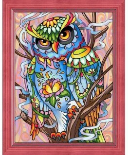 Beldizart Diamond painting kit Owl 40х30 cm AZ-1610