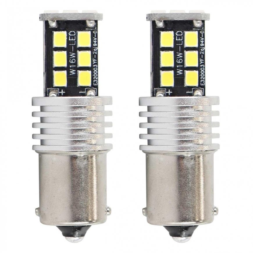 Amio Żarówki led canbus 2835 15smd 1156 ba15s p21w r10w r5w white 12v/24v – 3