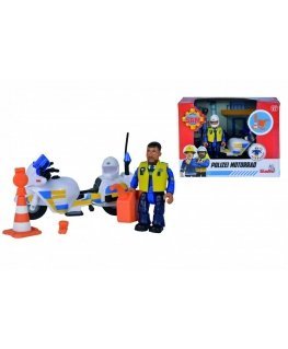 SIMBA Strażak Sam Motor Policyjny with Figurka Malcolma + Akc
