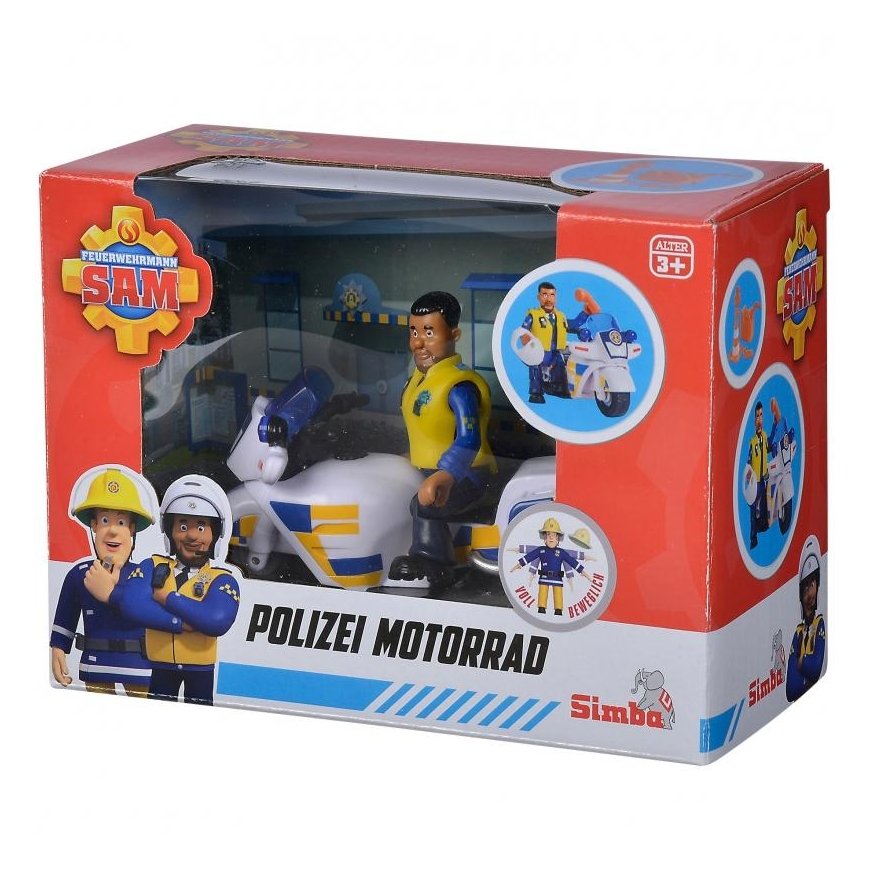 SIMBA Strażak Sam Motor Policyjny with Figurka Malcolma + Akc – 3