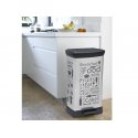 Sutikta šiukšlių dėžė. su Curver Kitchen pedalu sidabru Sutikta šiukšlių dėžė. su Curver Kitchen pedalu sidabru