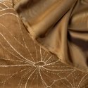 Eurofirany BLINK / 18 Velvet table runner with water lily leaf pattern, 35X220 cm, color: brown