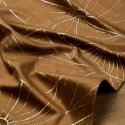 Eurofirany BLINK / 18 Velvet table runner with water lily leaf pattern, 35X220 cm, color: brown