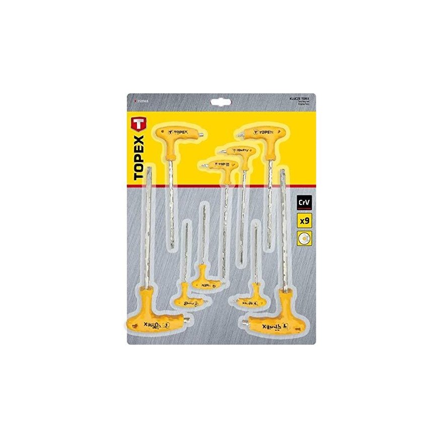 Topex Torx "T" T10-T50 spanners, 9 pcs – 3
