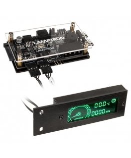 Lamptronas RGB PCI TC20 ventiliatorių valdiklis – juodas (LAMP-TC20B)