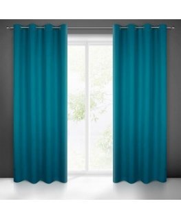 Eurofirany LOGAN blackout night curtain, 135X250 cm, loops / rings, color: turquoise