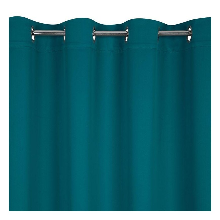 Eurofirany LOGAN blackout tipo temdanti naktinė užuolaida, 135X250 cm, kilpos / žiedai, spalva: turk – 4