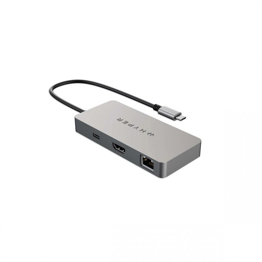 HyperDrive Koncentor hyper 5-port USB-C concentrator, 4k HDMI, 2 x USB-A, USB-C DP, gigabit ethernet – 6