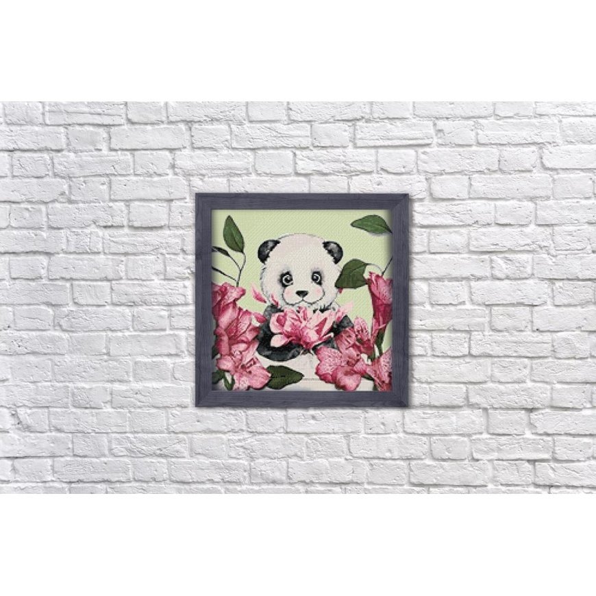 Beldizart Panda ir gėlės 38*38 cm WD2341 – 2