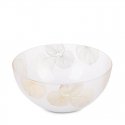 Eurofirany LIMITED COLLECTION BLANCA5 Bowl with leaf motif, ∅ 25 X 13 cm, color: white / gold Eurofirany LIMITED COLLECTION BLANCA5 Bowl with leaf motif, ∅ 25 X 13 cm, color: white / gold