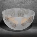Eurofirany LIMITED COLLECTION BLANCA5 Bowl with leaf motif, ∅ 25 X 13 cm, color: white / gold Eurofirany LIMITED COLLECTION BLANCA5 Bowl with leaf motif, ∅ 25 X 13 cm, color: white / gold