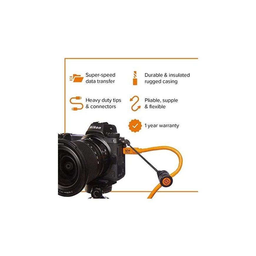 USB Tether Tools USB-ORANGE (TET-CU8015-ORG cable) – 10