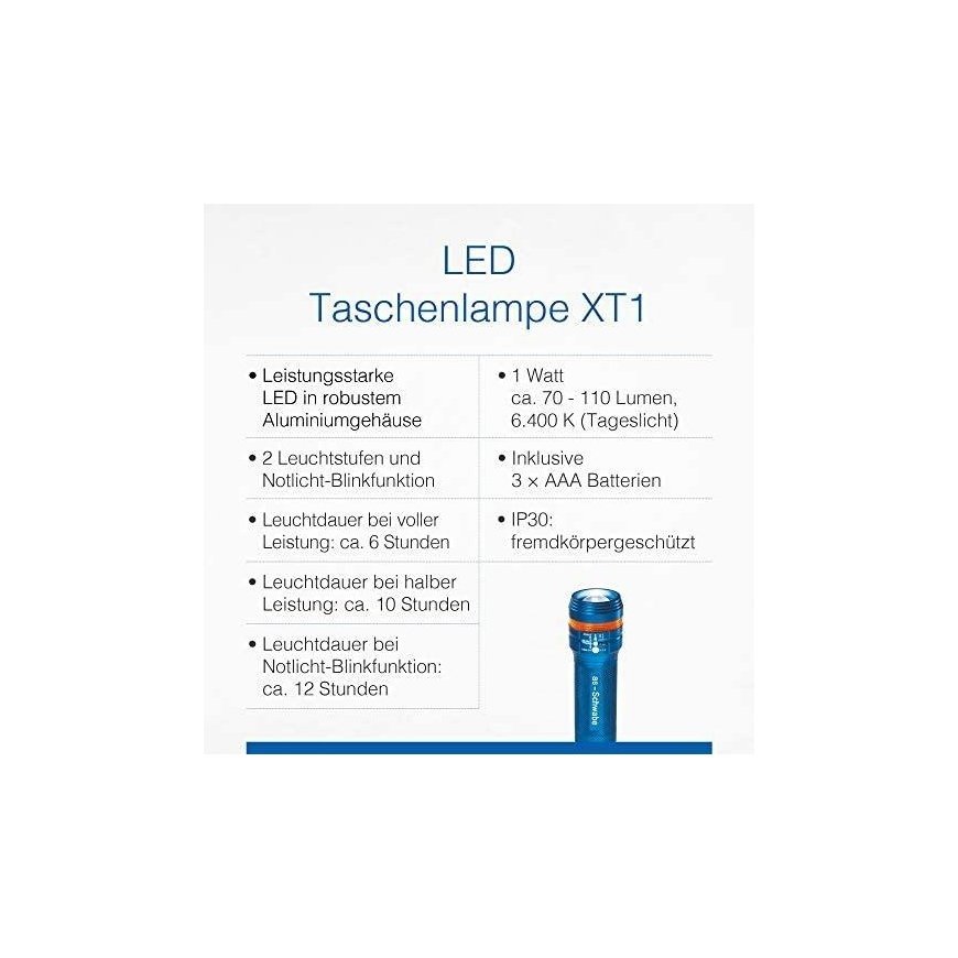 Kišeninis LED prožektorius XT1 AS-SCHWABE – 7