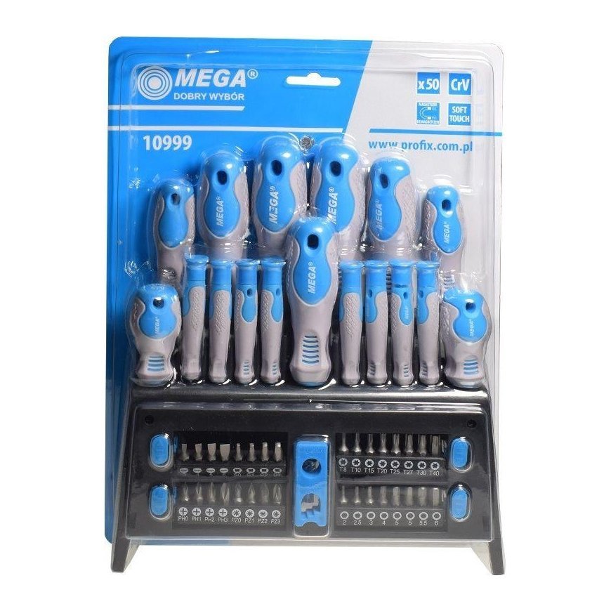 Mega Screwdriver and bit set, 50pcs