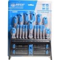 Mega Screwdriver and bit set, 50pcs, crv, soft touch