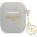 Guess GUA2LSC4EG AirPods cover pilkas/pilkas silikoninis Charm 4G Collection Guess GUA2LSC4EG AirPods cover pilkas/pilkas silikoninis Charm 4G Collection