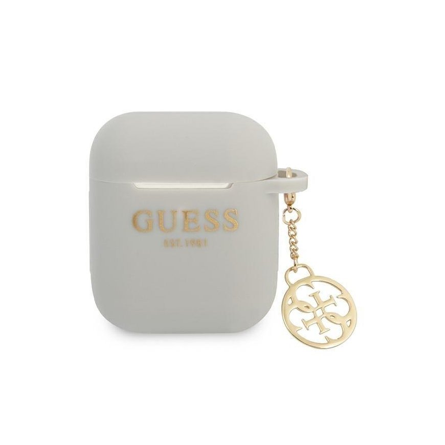 Guess GUA2LSC4EG AirPods cover pilkas/pilkas silikoninis Charm 4G Collection – 2