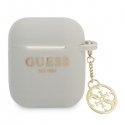 Guess GUA2LSC4EG AirPods cover pilkas/pilkas silikoninis Charm 4G Collection Guess GUA2LSC4EG AirPods cover pilkas/pilkas silikoninis Charm 4G Collection