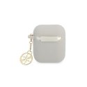 Guess GUA2LSC4EG AirPods cover pilkas/pilkas silikoninis Charm 4G Collection Guess GUA2LSC4EG AirPods cover pilkas/pilkas silikoninis Charm 4G Collection