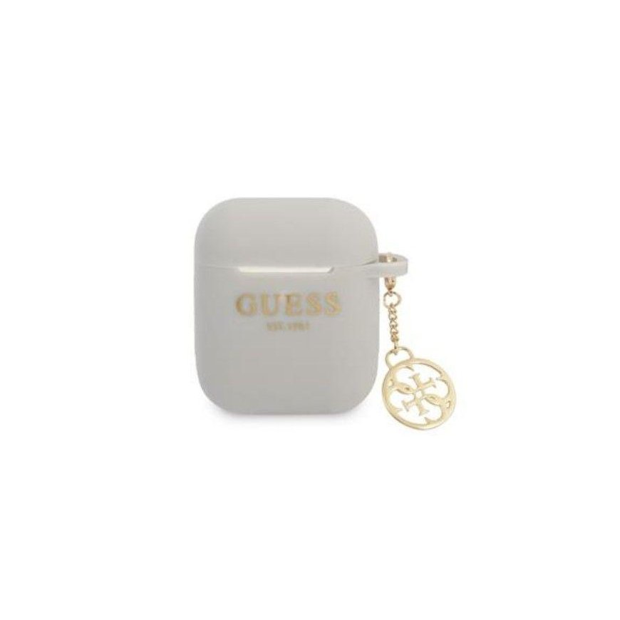 Guess GUA2LSC4EG AirPods cover pilkas/pilkas silikoninis Charm 4G Collection – 6