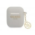 Guess GUA2LSC4EG AirPods cover pilkas/pilkas silikoninis Charm 4G Collection Guess GUA2LSC4EG AirPods cover pilkas/pilkas silikoninis Charm 4G Collection
