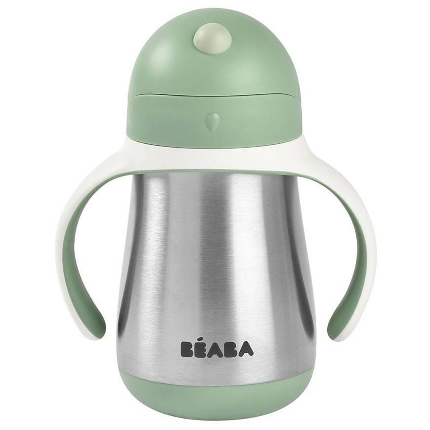 BEABA METALINĖ GERTUVĖ SU ŠIAUDELIU, 250 ML, SAGE Žalias – 4