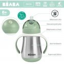 BEABA METALINĖ GERTUVĖ SU ŠIAUDELIU, 250 ML, SAGE Žalias BEABA METALINĖ GERTUVĖ SU ŠIAUDELIU, 250 ML, SAGE Žalias