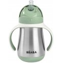 BEABA METAL DRINK WITH STRAW, 250 ML, SAGE Green BEABA METAL DRINK WITH STRAW, 250 ML, SAGE Green