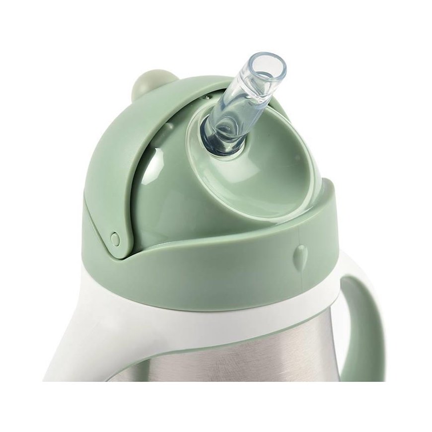 BEABA METAL DRINK WITH STRAW, 250 ML, SAGE Green – 8