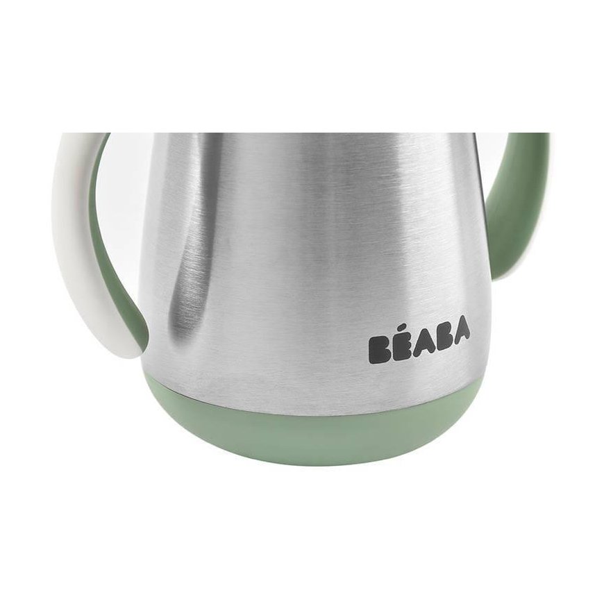 BEABA METALINĖ GERTUVĖ SU ŠIAUDELIU, 250 ML, SAGE Žalias – 9