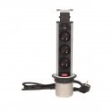 Orno Furniture socket 6 cm pulls out from above with lock and 1.8 m cable, 3x2P + Z Orno Furniture socket 6 cm pulls out from above with lock and 1.8 m cable, 3x2P + Z