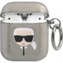 Karl Lagerfeld KLA2UKHGK AirPods cover black/black Glitter Karl's Head Karl Lagerfeld KLA2UKHGK AirPods cover black/black Glitter Karl's Head