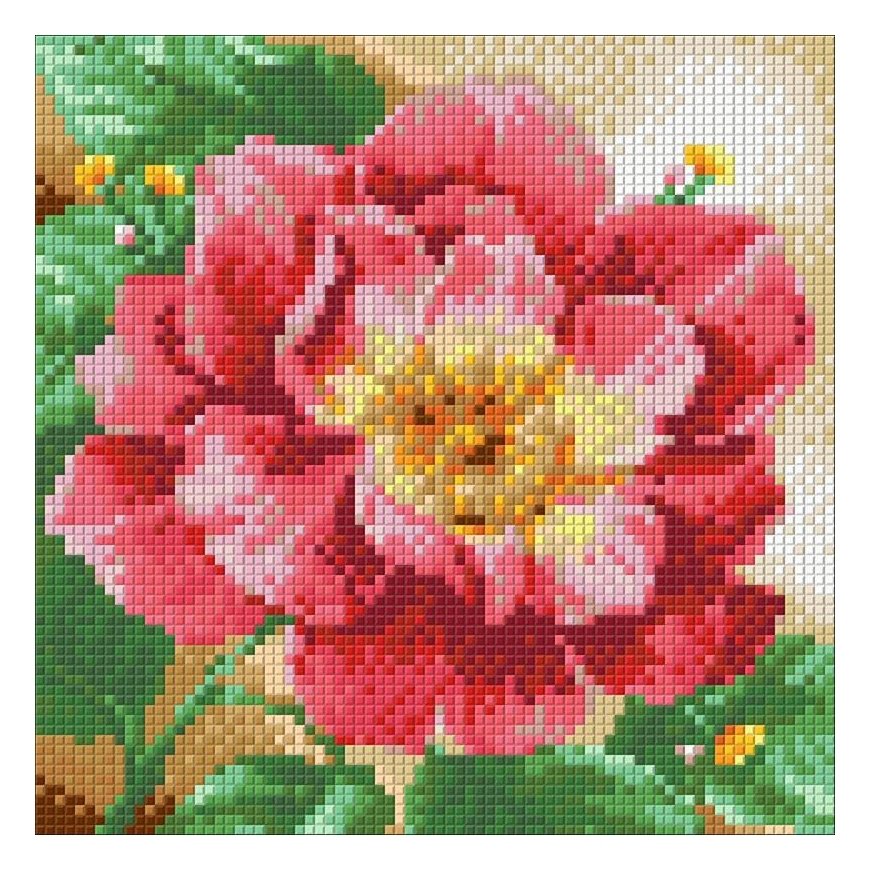 Beldizart Diamond Painting Kit Flowering Peonies 20х20 cm AZ-1444