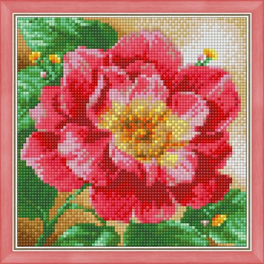 Beldizart Deimantinės tapybos rinkinys Žydintys bijūnai 20х20 cm AZ-1444 – 2