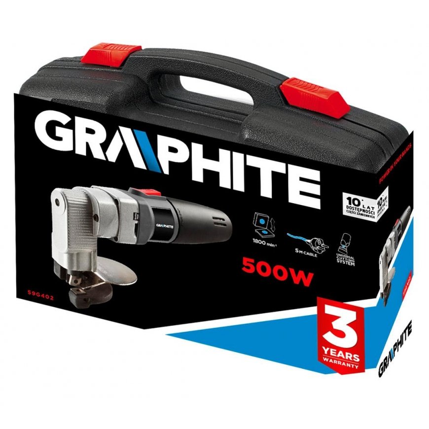 GRAPHITE 500W straight sheet shears, case – 4