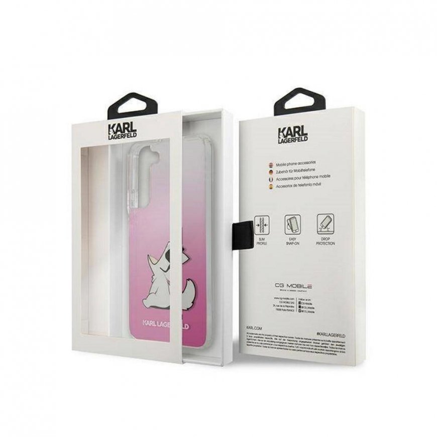 Karl Lagerfeld KLHCS22MCFNRCPI S22+ S906 hardcase rožinė/pink Choupette Eat – 5