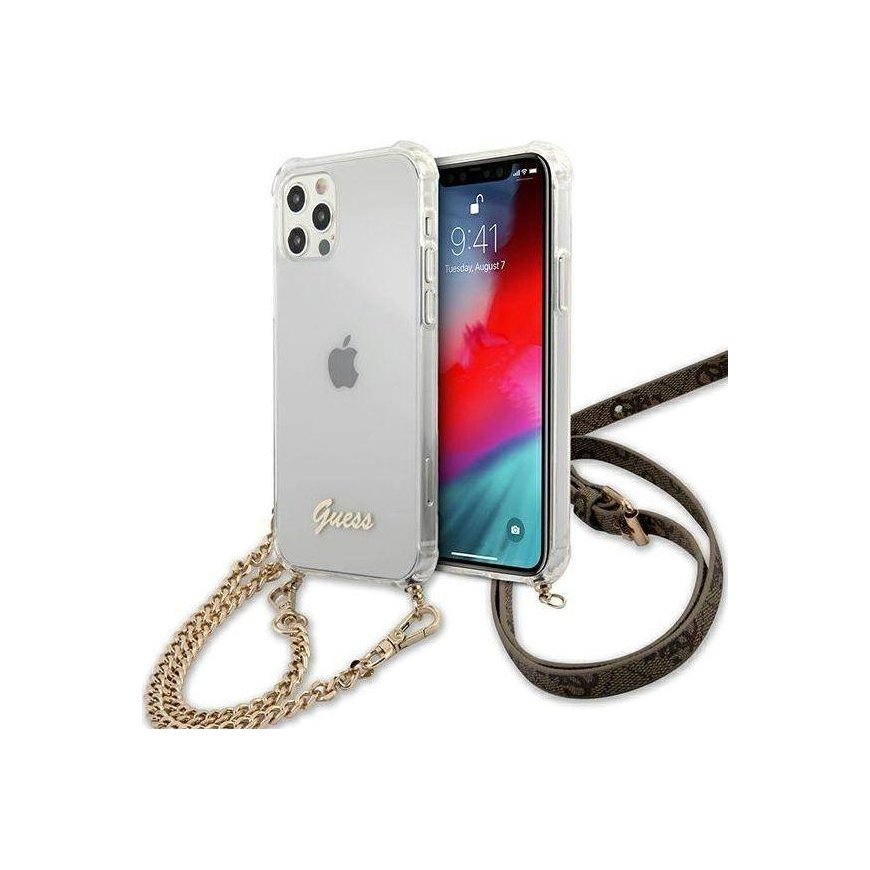 Guess GUHCP12MKC4GSGO iPhone 12/12 Pro 6.1" Transparent hard case 4G Gold Chain – 2