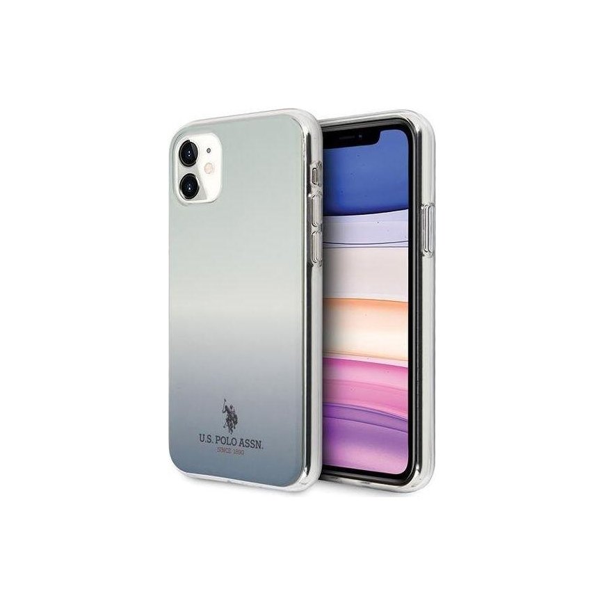 Us Polo Assn US Polo USHCN61TRDGLB iPhone 11 mėlyna/mėlyna gradiento raštų kolekcija