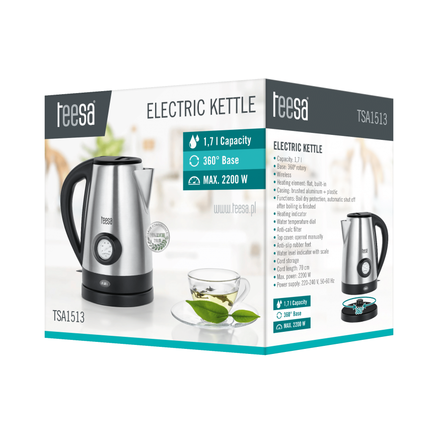 Teesa Wireless kettle with water temperature indicator – 5