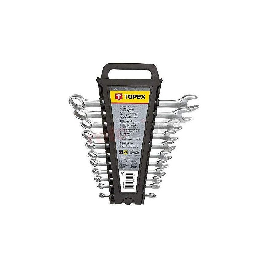 Topex Kombinuotų veržliarakčių rinkinys 6-22mm 12 vnt. (35D375) – 3