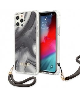 Guess GUHCP12LKSMAGR iPhone 12 Pro Max 6.7" gray/gray hardcase Marble Collection