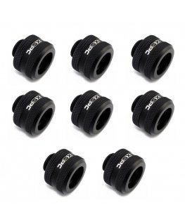 XSPC connector G1/4" to 14mm hard tube, black matte - 8 pcs