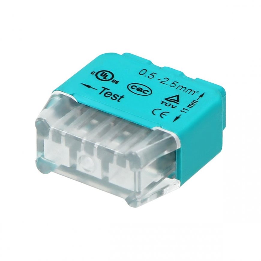 Orno 3 laidų įstumiama jungtis vielai 0,75-2,5 mm ? IEC 300V / 24A 100 vnt. – 3