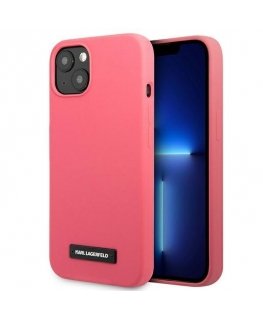Karl Lagerfeld KLHCP13SSLMP1PI iPhone 13 mini 5.4 inch hardcase fuchsia/fuchsia silicone plate
