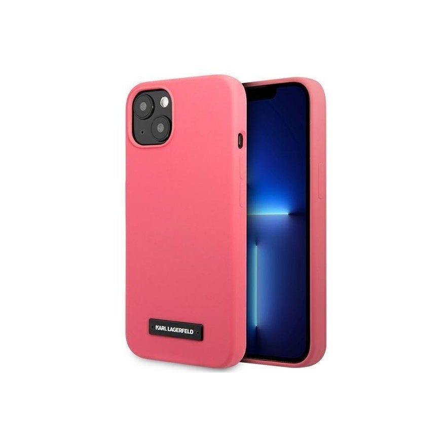 Karl Lagerfeld KLHCP13SSLMP1PI iPhone 13 mini 5.4 inch hardcase fuchsia/fuchsia silicone plate