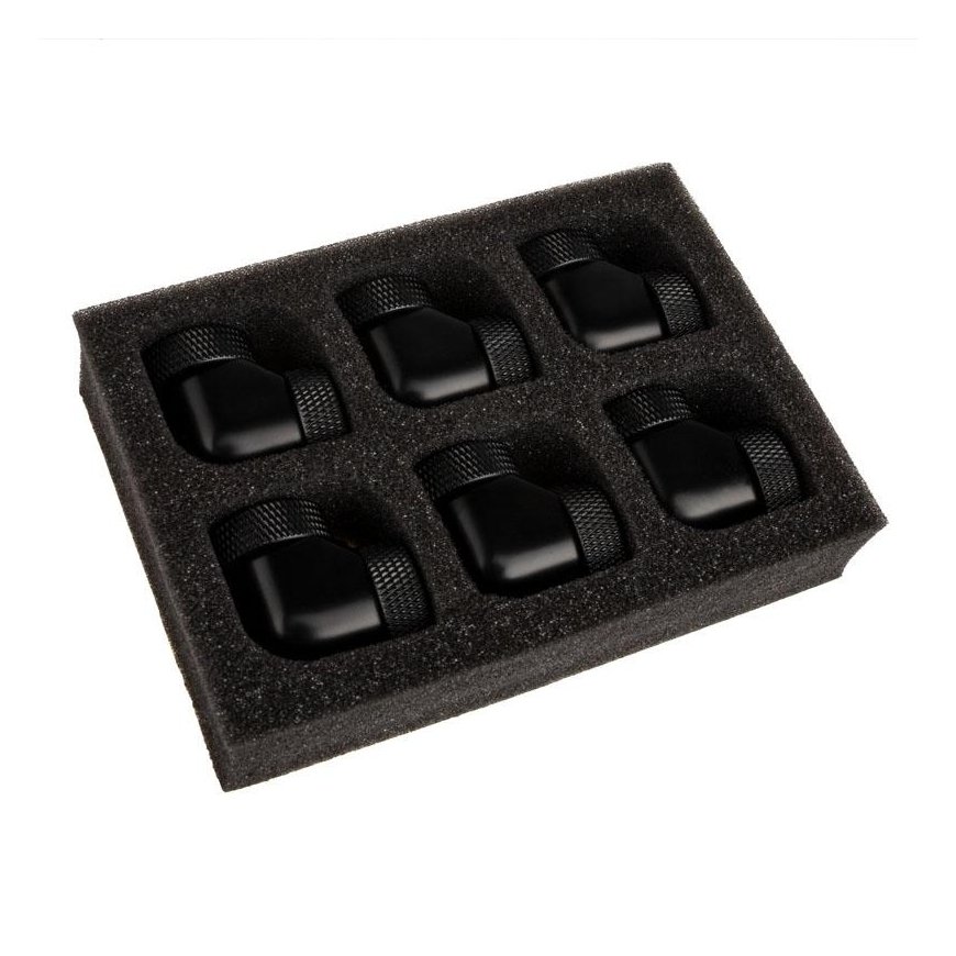 Raijintek Raijintek jungtis PELIAS D140906, 14 mm, 90 laipsnių Adapteris - 6 er pakuotė, juoda – 3