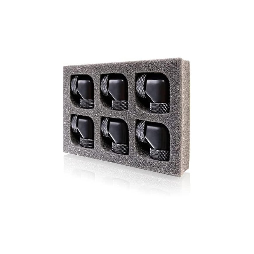 Raijintek Raijintek jungtis PELIAS D140906, 14 mm, 90 laipsnių Adapteris - 6 er pakuotė, juoda – 10