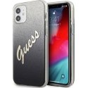 Guess GUHCP12SPCUGLSBK iPhone 12 mini 5.4" juodas/juodas hardcase Glitter Gradient Script Guess GUHCP12SPCUGLSBK iPhone 12 mini 5.4" juodas/juodas hardcase Glitter Gradient Script
