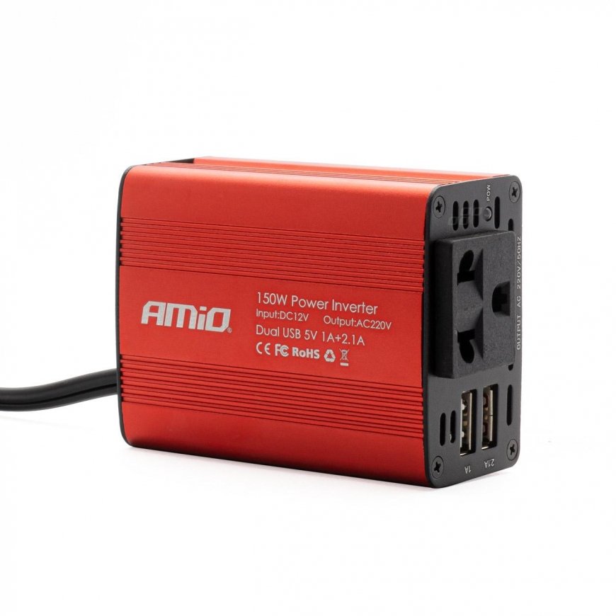 Amio Įtampos keitiklis 12v / 230v 150w / 300w 2xusb pi01 – 3