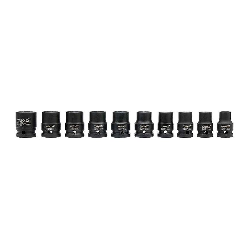 YATO 1/2 "IMPACT SOCETS RINKINYS 10 vnt. 10-22mm 1025